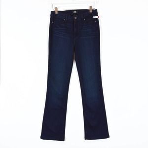 Paige High Rise Manhattan Flare Jeans Women's Size 29 Stretch Dark Wash Classic